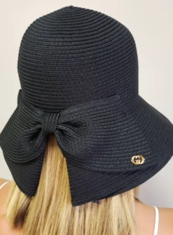 Chapeau chic femme noeud large