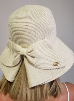 Chapeau chic femme noeud large