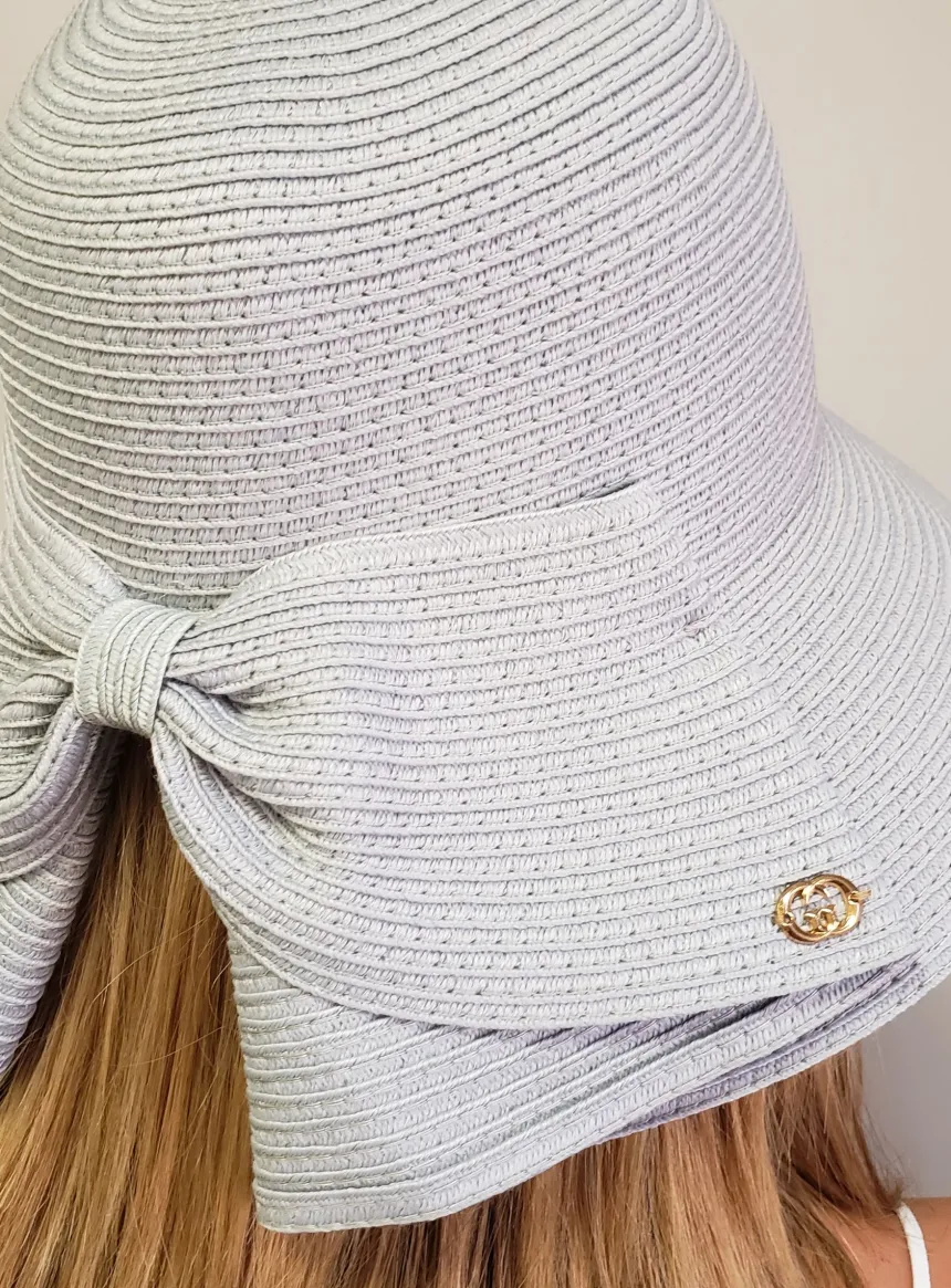 Chapeau chic femme noeud large