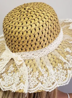 Chapeau femme dentelle bohème