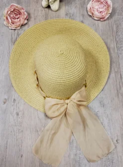 Chapeau femme ruban et bijou