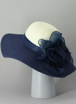 Chapeau mariage femme fleur tissu