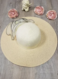 Chapeau mariage femme fleur tissu