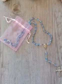 Chapelet perles transparentes