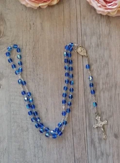 Chapelet perles transparentes