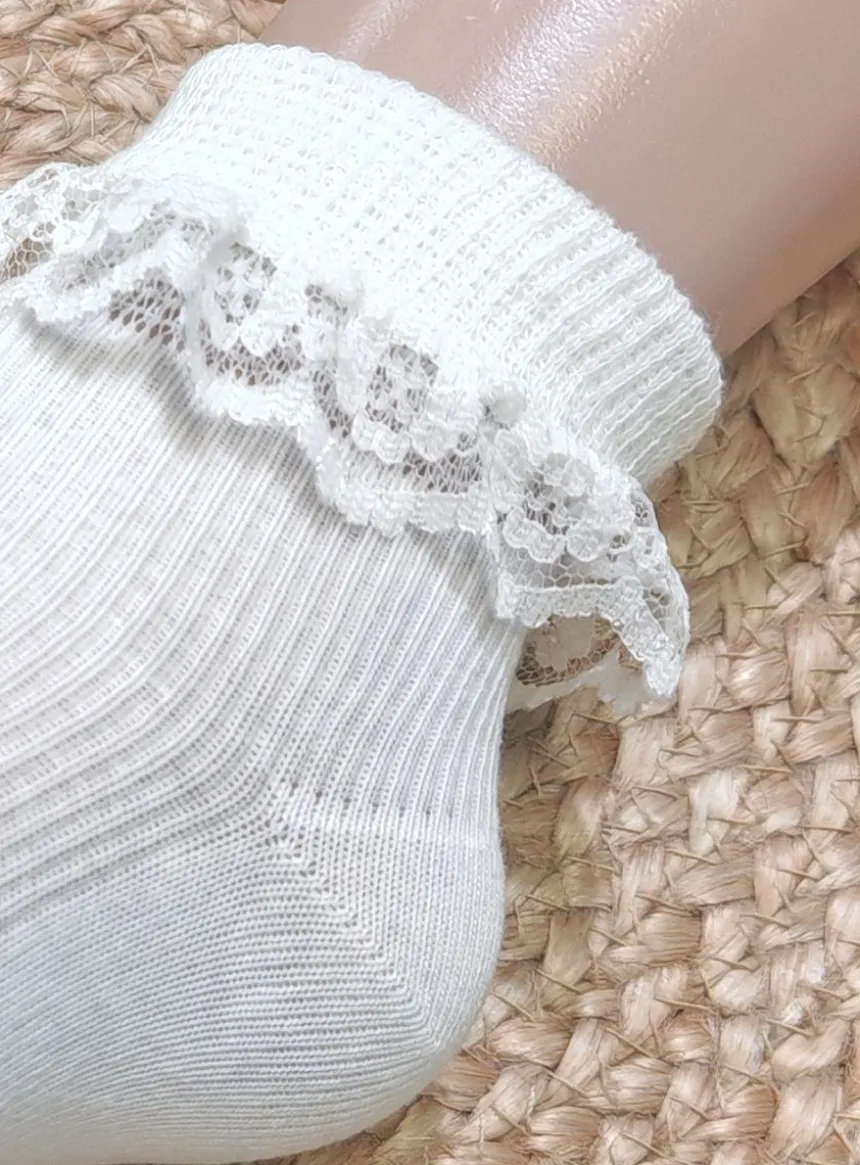 Chaussettes Fille avec Dentelle