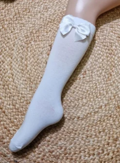 Chaussettes hautes avec noeud pour fille