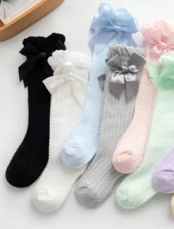 Chaussettes hautes nœud Fille