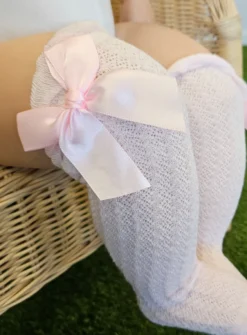 Chaussettes hautes nœud Fille