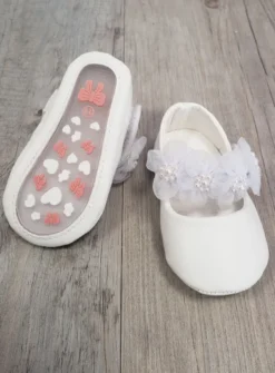 Chaussons bébé fille fleurs