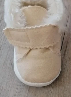 Chaussons bébé garçon nubuck Ryan fourrure velcro