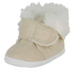 Chaussons bébé garçon nubuck Ryan fourrure velcro