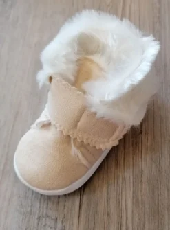 Chaussons bébé garçon nubuck Ryan fourrure velcro