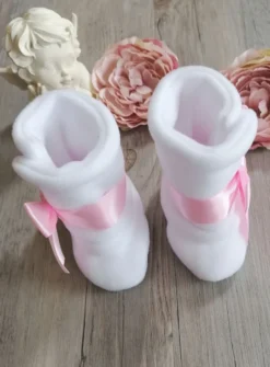 Chaussons botte bébé fille polaire
