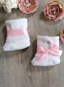 Chaussons botte bébé fille polaire