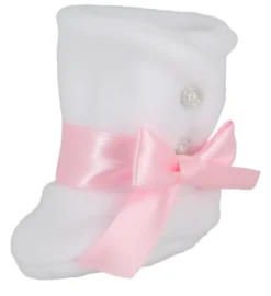 Chaussons botte bébé fille polaire