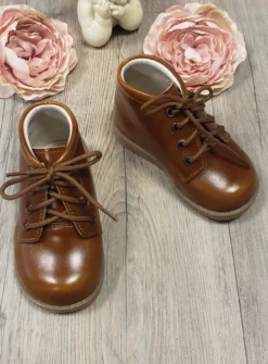 Chaussons bottillons petit garcon Théo marron