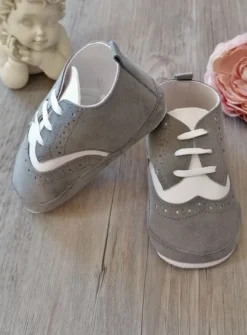 Chaussons cérémonie bébé garcon Jauris bicolor