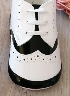Chaussons cérémonie bébé garcon Jauris bicolor
