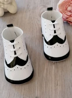 Chaussons cérémonie bébé garcon Jauris bicolor