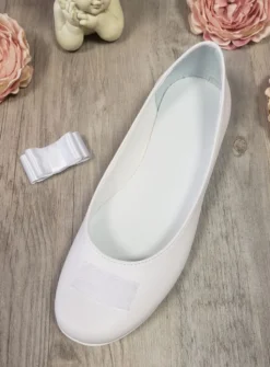 Chaussures ballerines cérémonie fille fleur tissus