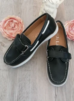 Chaussures bateau garçon Manuel scratch