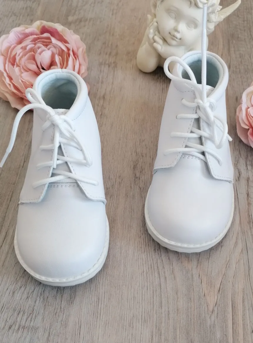 Chaussures botillons petit garçon Théo blanc