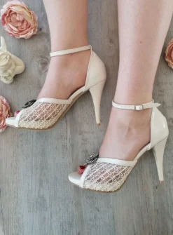 Chaussures cérémonie femme ajourées Ivoire - Ecru 36