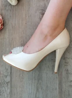 Chaussures cérémonie femme satin et cristal