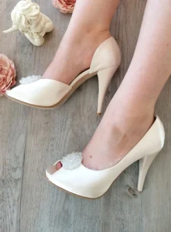 Chaussures cérémonie femme satin et cristal
