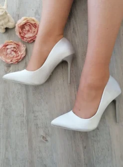 Chaussures cérémonie femmes escarpin satin Gris 36