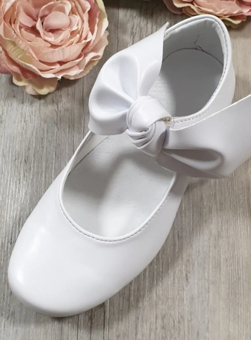 Chaussures cérémonie fille gros noeud