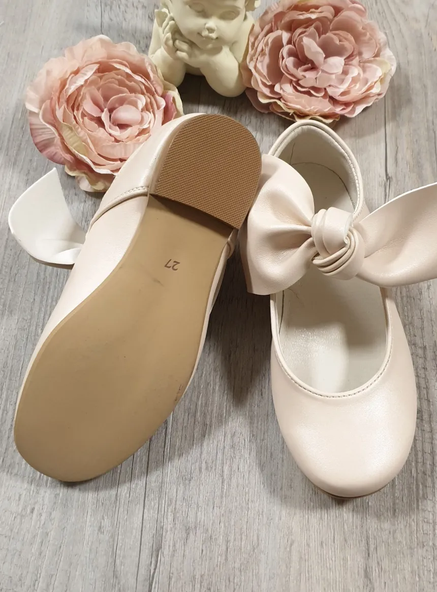 Chaussures cérémonie fille gros noeud