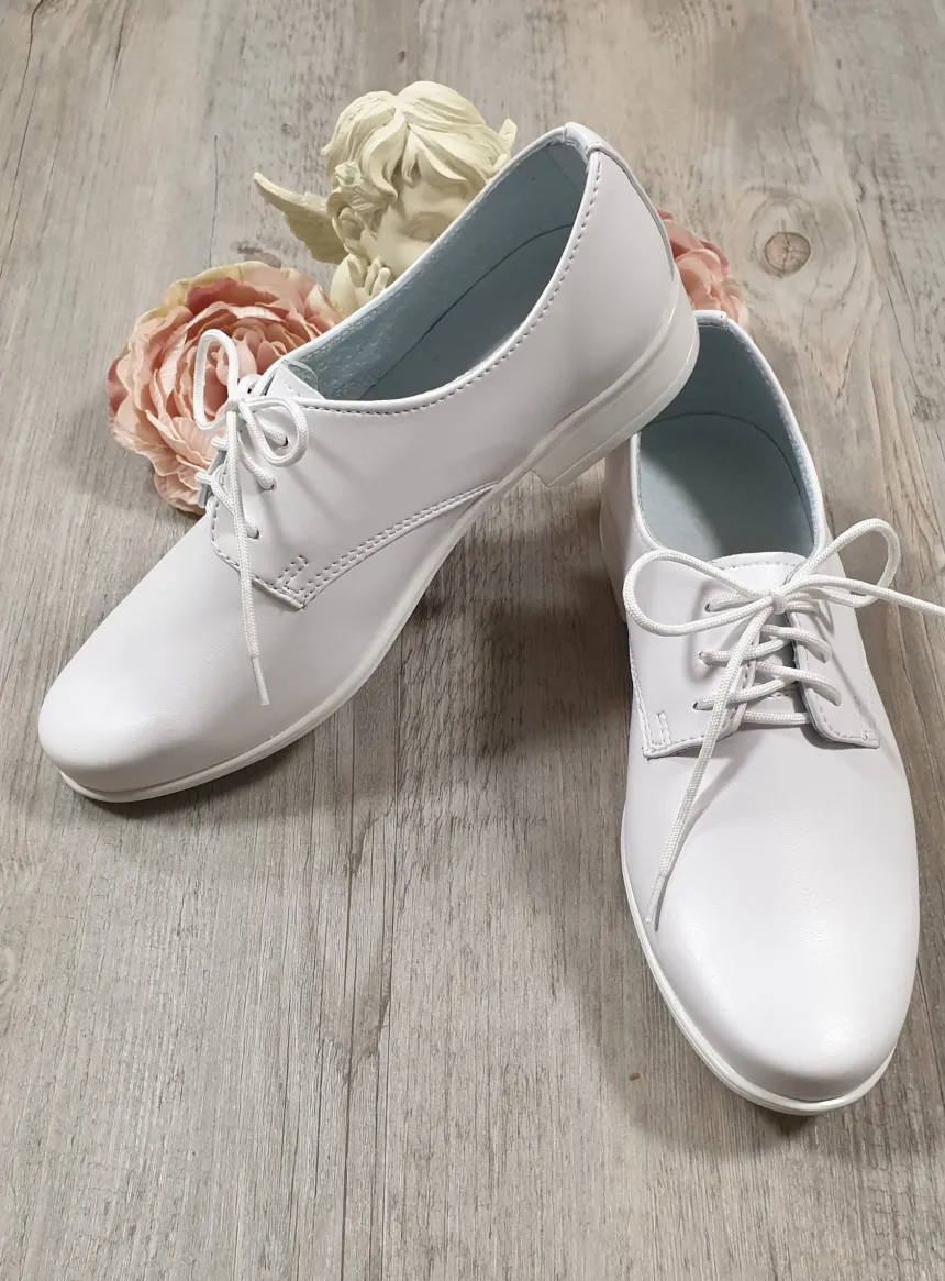 Chaussures cérémonie garçon Mickaël blanches