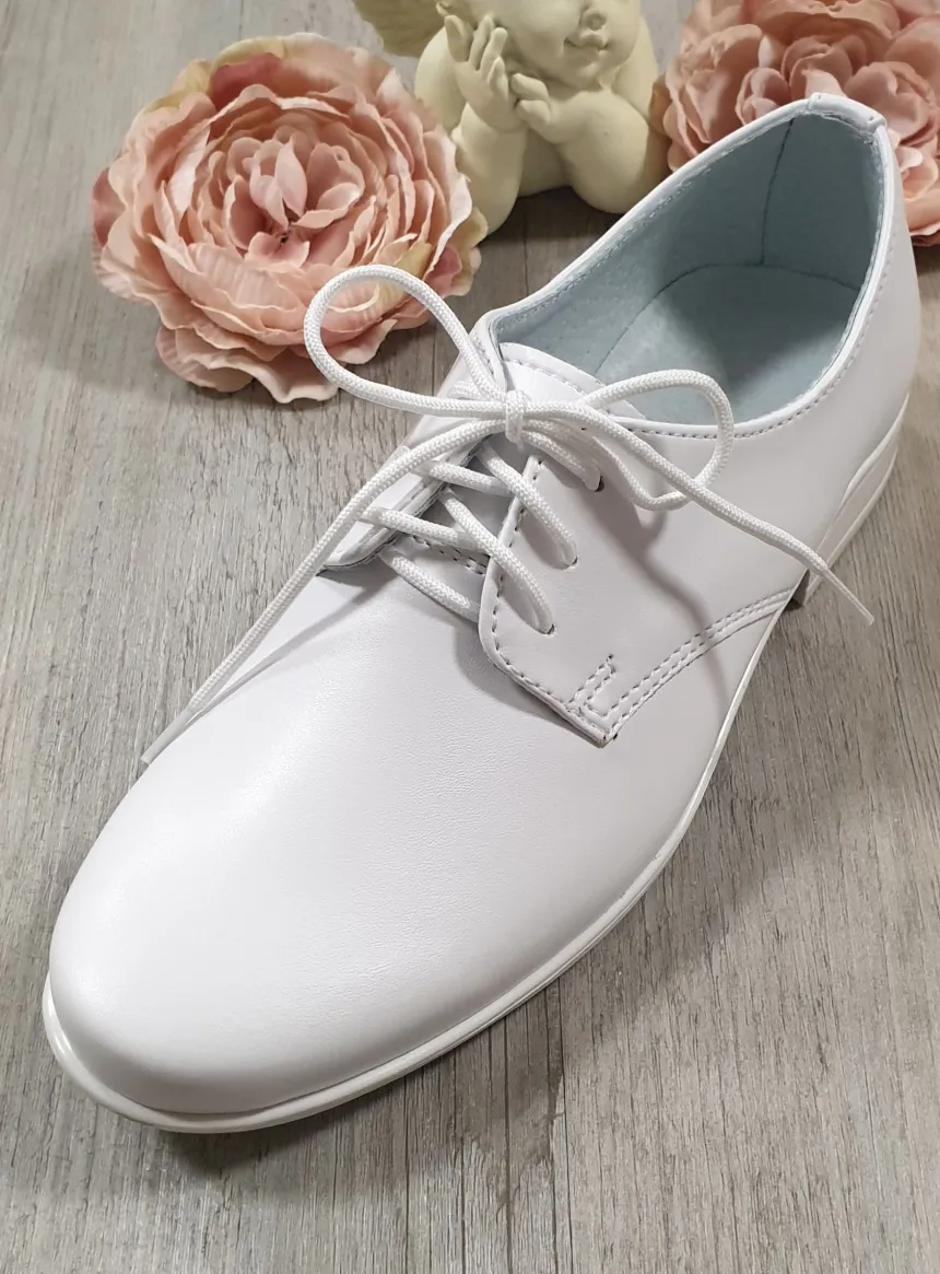 Chaussures cérémonie garçon Mickaël blanches
