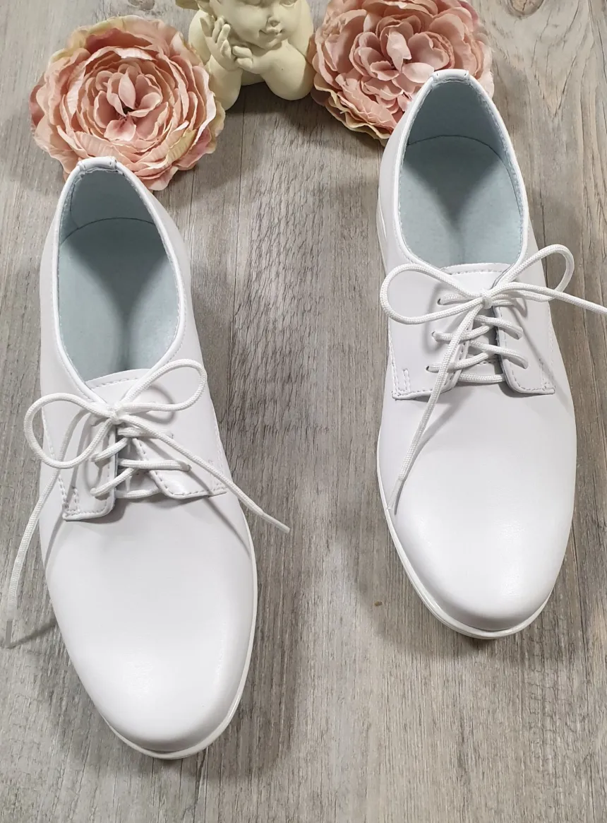 Chaussures cérémonie garçon Mickaël blanches