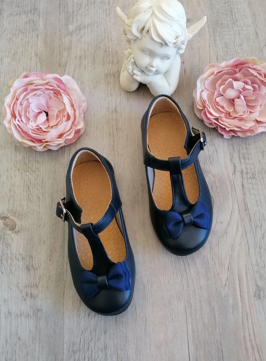 Chaussures cérémonie petite fille avec nœud