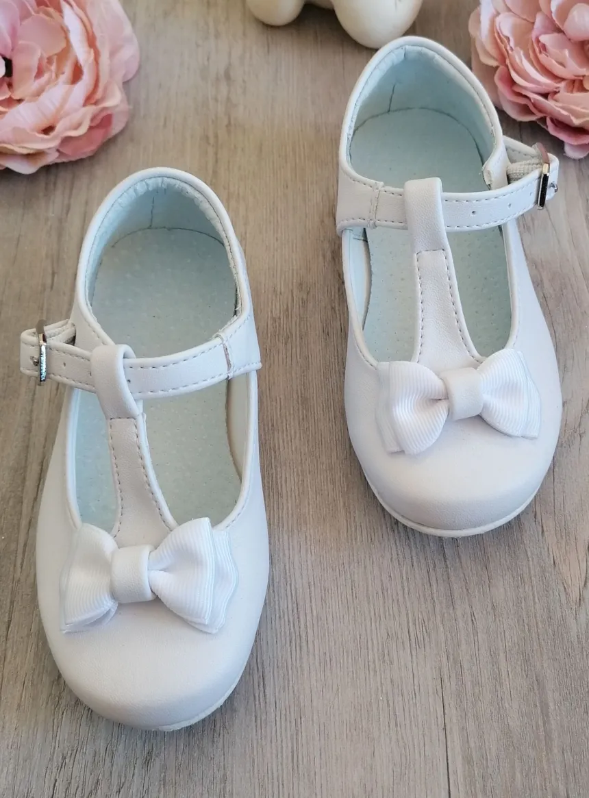 Chaussures cérémonie petite fille avec nœud