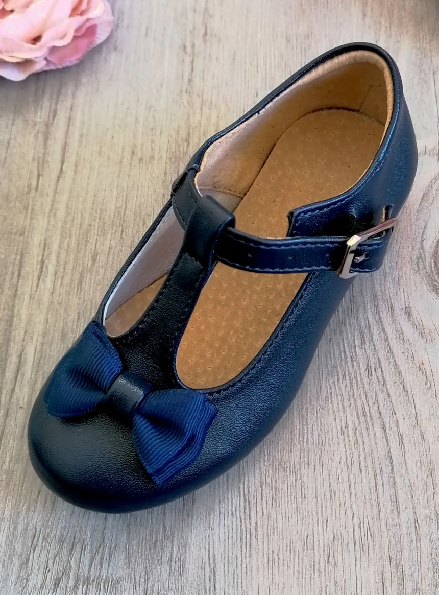 Chaussures cérémonie petite fille avec nœud