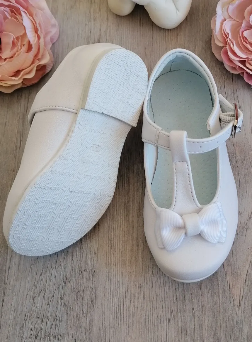 Chaussures cérémonie petite fille avec nœud
