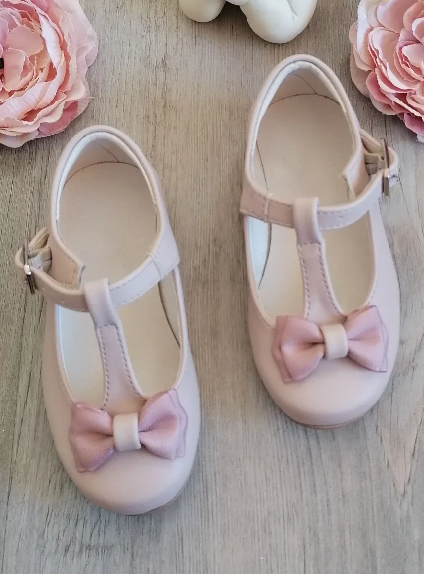 Chaussures cérémonie petite fille avec nœud