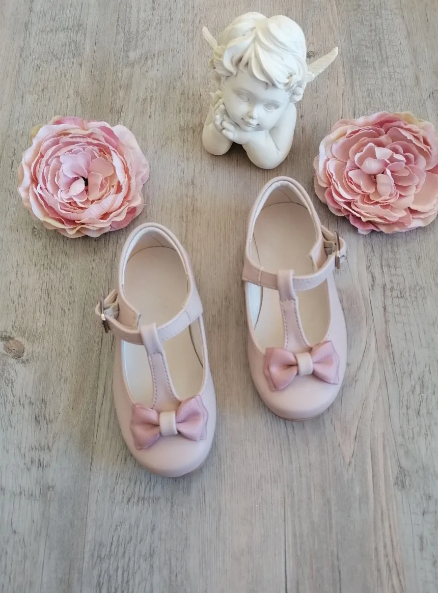 Chaussures cérémonie petite fille avec nœud