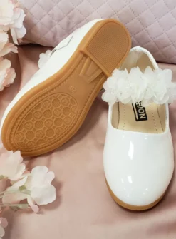 Chaussures de cérémonie fleuries petite fille