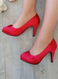 Chaussures de soirée femme satin et nœud