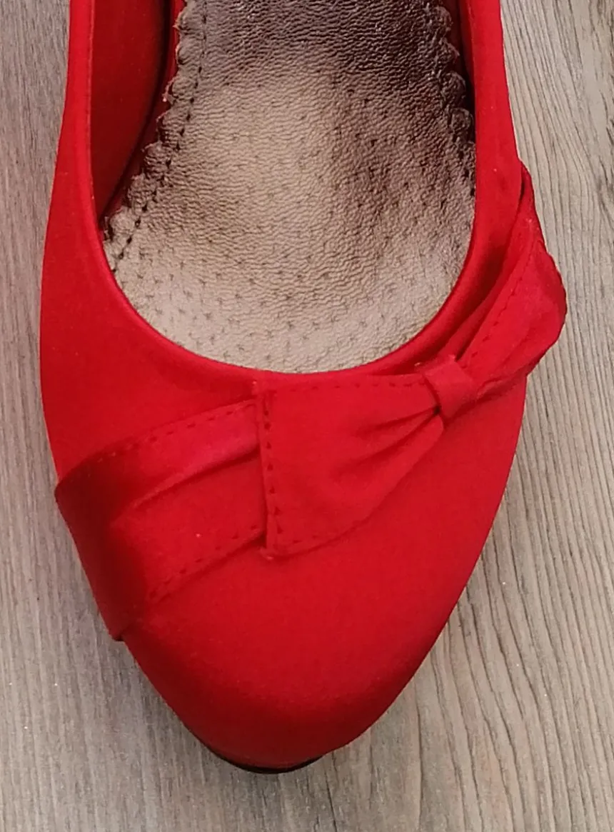 Chaussures de soirée femme satin et nœud