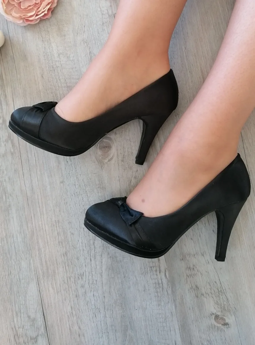 Chaussures de soirée femme satin et nœud