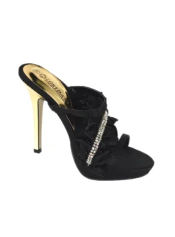 Chaussures de soirée femme strass et or