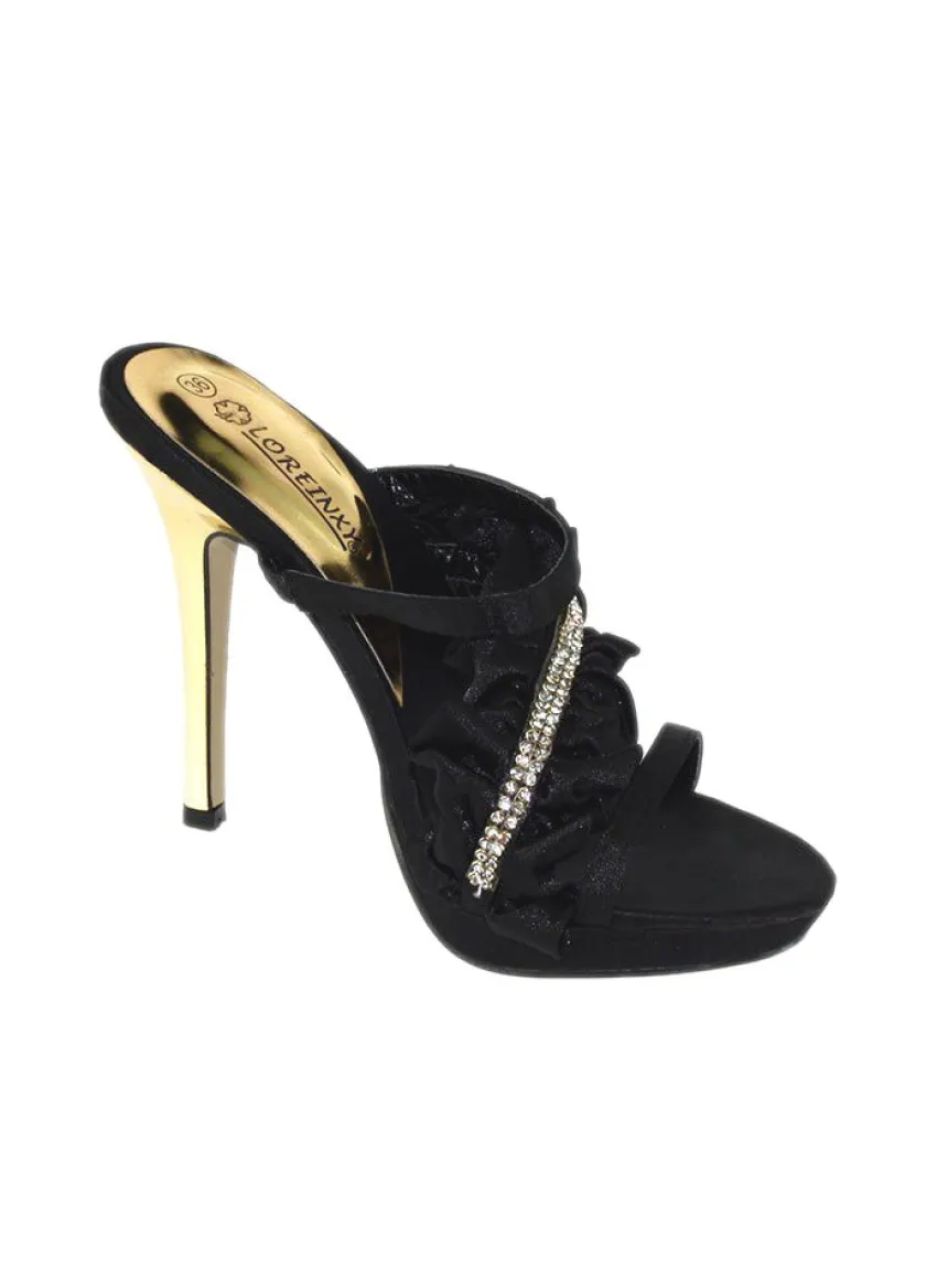 Chaussures de soirée femme strass et or