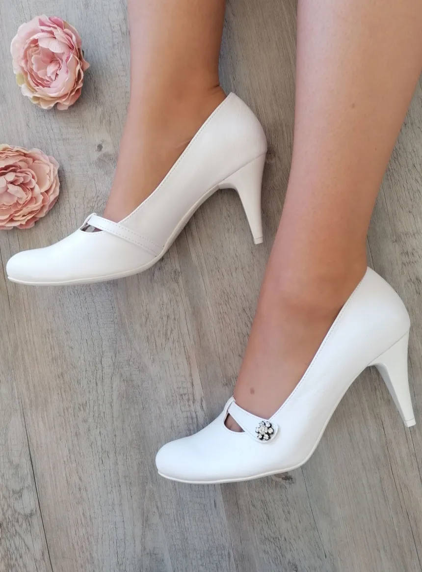 Chaussures mariage femme éco cuir strass