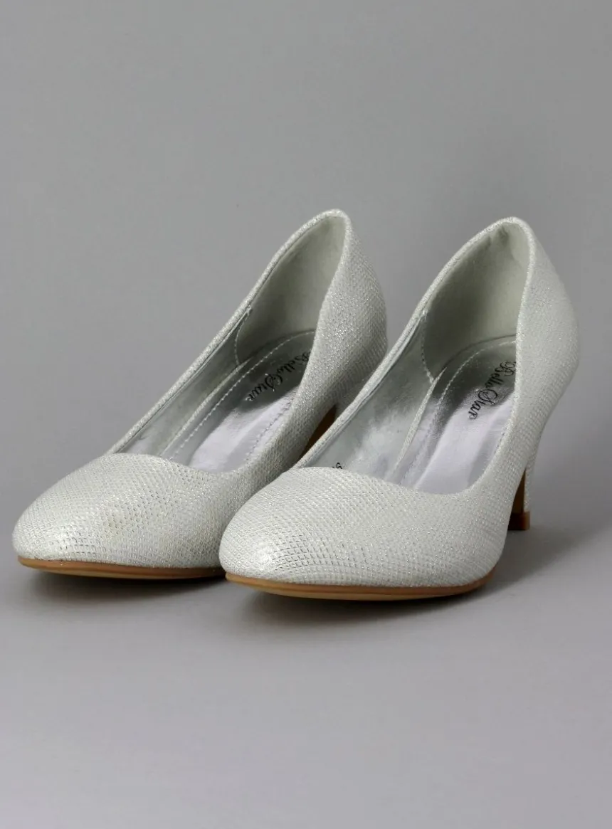 Chaussures soirée cérémonie femme scintillante petit talon